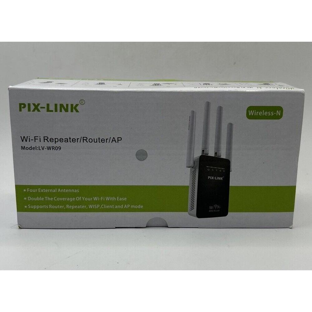 Pix-Link LV-WR09 300Mbps Wireless-N Wifi Signal Booster Repeater/Router/AP